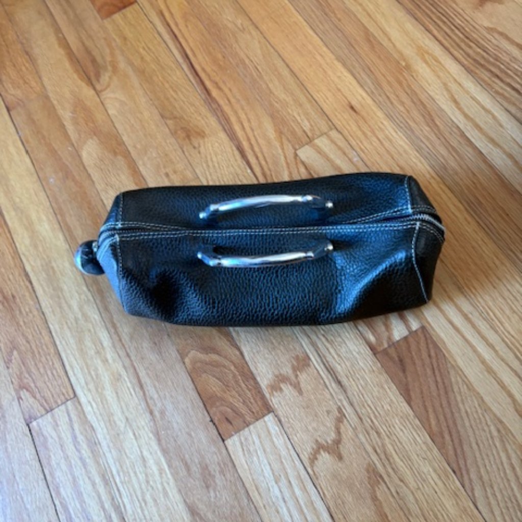Green Leather With Silver Hardware Bag